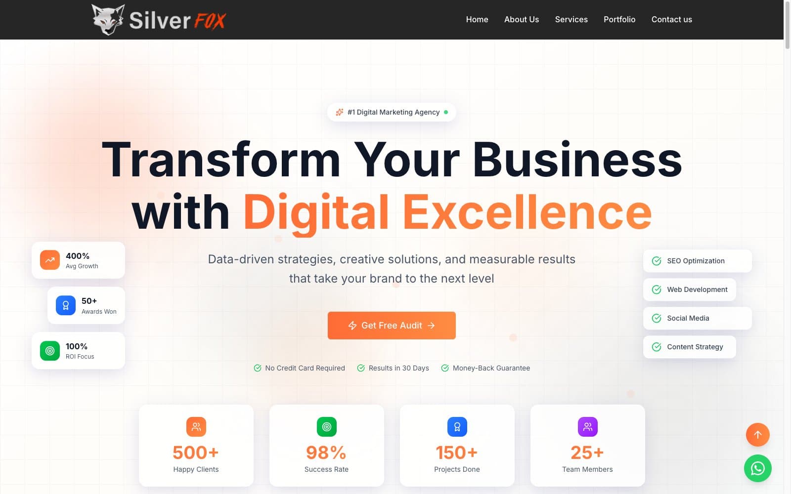Silver Fox Solution website preview