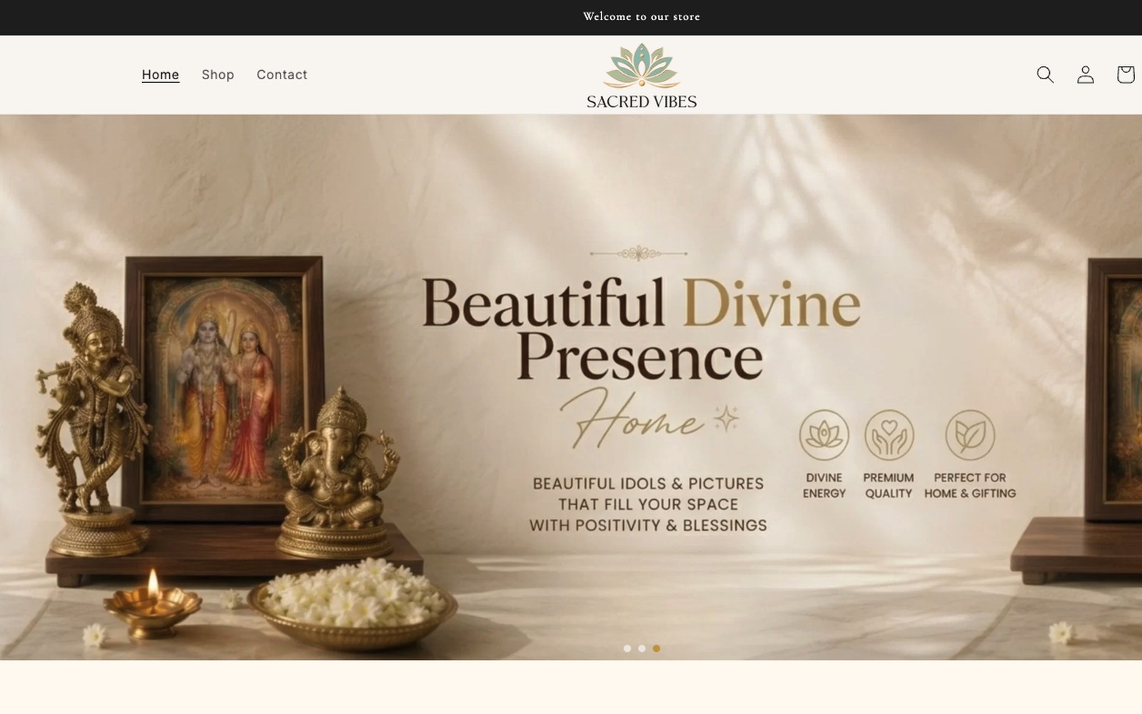 Sacred Vibes Shopify store